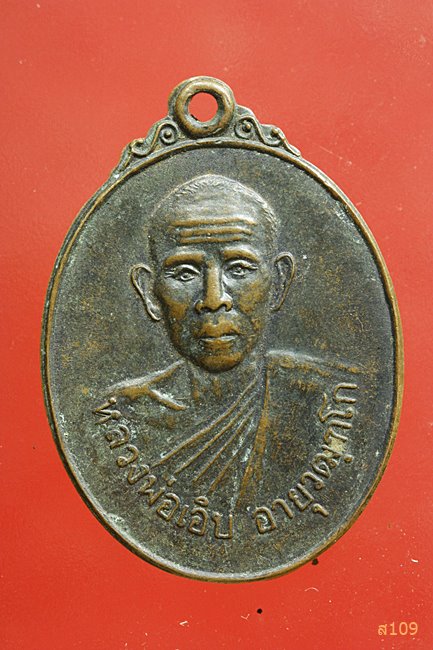 เหรียญหลวงพ่อเอิบ อายุวฒฺฑโก หลังพระอธิการเที่ยง ปภาสโร วัดนาคอก ราชบุรี