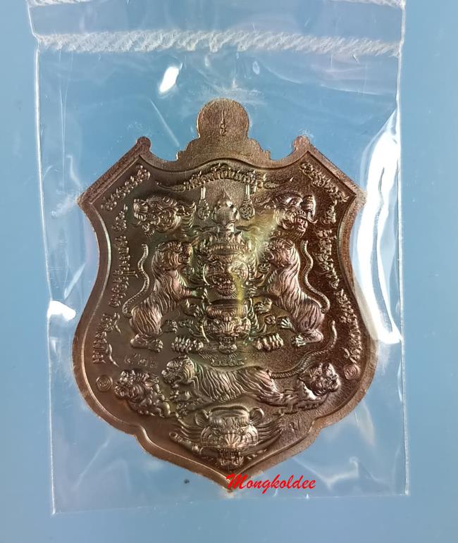 เหรียญหลวงปู่บุญมา โชติธัมโม รุ่นพยัคฆ์กบินทร์บุรี สำนักสงฆ์เขาแก้วทอง จ.ปราจีนบุรี เนื้อทองแดงรมดำ 