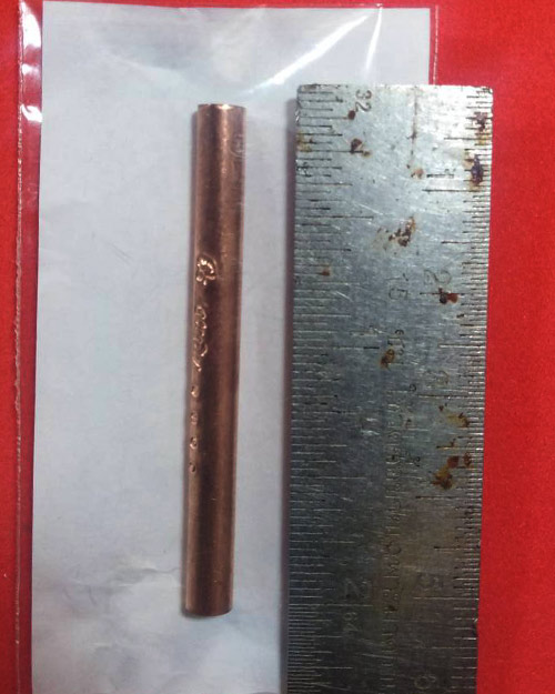  ตระกรุดจงเจริญ เนื้อทองแดง หลวงปู่ลี กุสลธโร วัดภูผาแดง จ.อุดรธานี