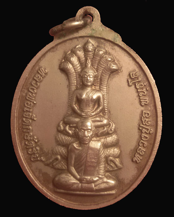 เหรียญหลวงปู่ทองดีหลังหลวงปู่สอ วัดป่านิคมวนาราม ยโสธร ปี 47