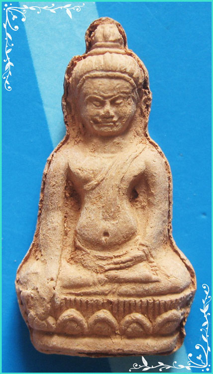 ..ลป.ถม วัดเชิงท่า ลบ. พระพิมพ์ พระหูยาน เนื้อดิน หลังเรียบ..