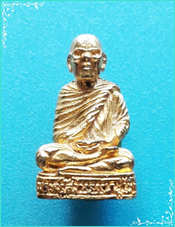 ..ลป.พล วัดหนองคณฑี สร. พระรูปหล่อ พิมพ์ลอยองค์ กะไหล่ทอง อุดกริ่ง..