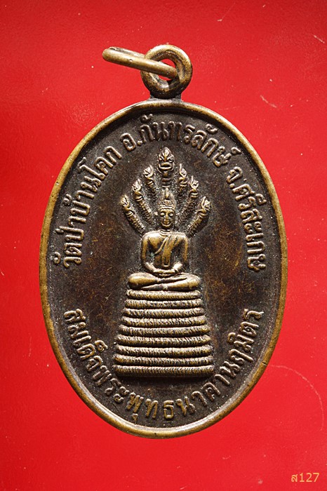 เหรียญพระพุทธนาคานฤมิตร วัดป่าบ้านโคก ศรีสะเกษ ปี 2546