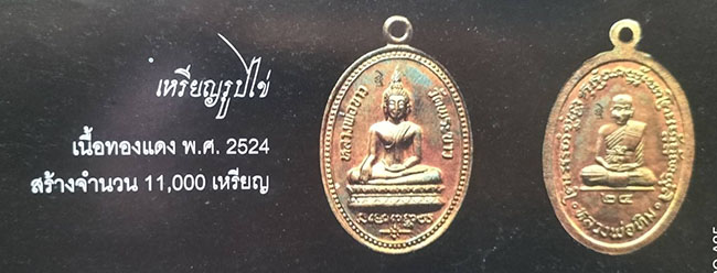 เหรียญรูปไข่ หลวงพ่อขาว หลังรูปเหมือนเต็มองค์ หลวงปู่ทิม วัดพระขาว อยุธยา 2524