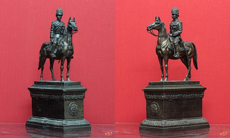 พระบูชา ร.5 ทรงม้า วัดนิเวศธรรมประวัติ อยุธยา สภาพสวย