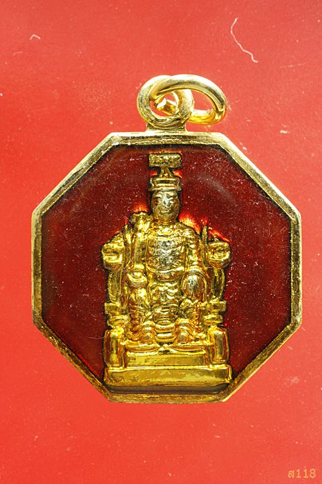 เหรียญลงยาแปดเหลี่ยม เจ้าแม่ทับทิม ศาลเจ้าแม่ทับทิม สะพานเหลือง กรุงเทพ ปี 2536...../883