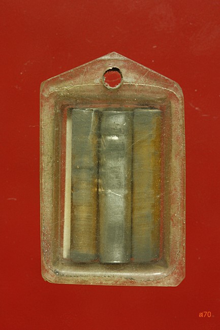 ล็อกเก็ตรูปถ่ายตะกรุดสามกษัตริย์ พระครูรัตนธรรมากร 