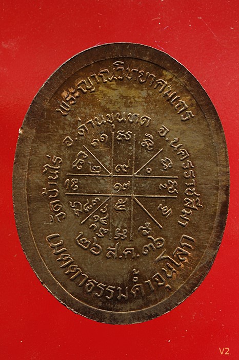 เหรียญเจริญสุข หลวงพ่อคูณ วัดบ้านคลอง ปี 2536 เนื้อนวโลหะ พร้อมกล่องเดิม