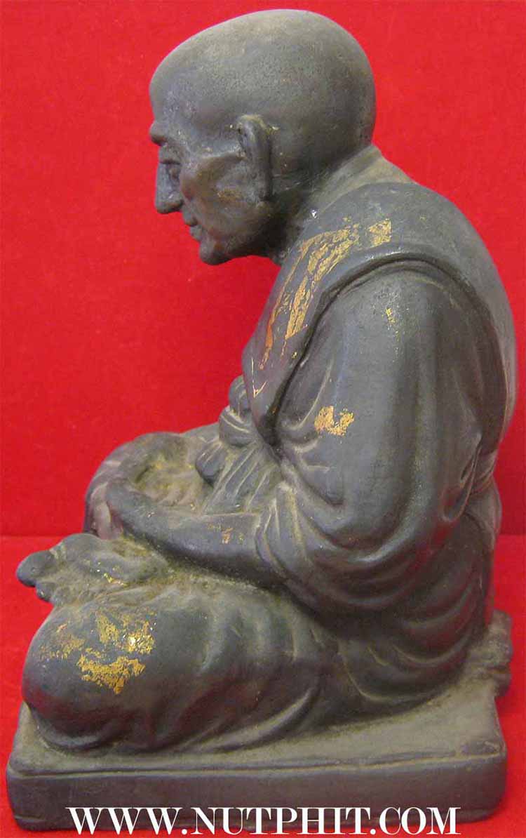 พระบูชาหลวงปู่ทวดเนื้อโลหะรุ่นแรก วัดบางนอน(หลวงพ่อด่วน)ปี ๐๖ +บัตรรับรองพระแท้*ส215