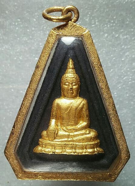 พระนางพญาคัมภีร์ดำ วัดราษฎร์ศรัทธาธรรม(ท้ายดอน)  ชลบุรี   กรอบไมค่อน