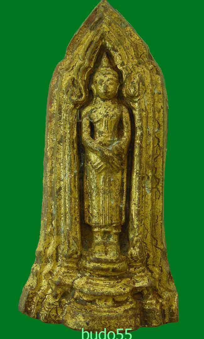พระโคนสมอเนื้อดินปางพระประจำวันอาทิตย์(ปางถวายเนตร)ปิดทองมาแต่เดิม
