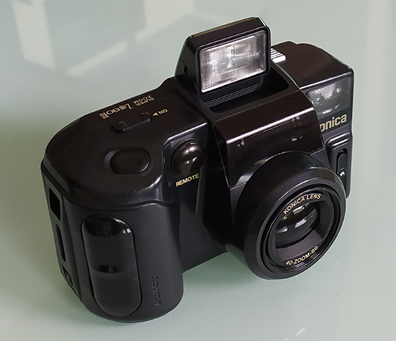 กล้องฟิลม์ KONICA Z-up80RG super zoom / Konica Lens 40-zoom-80 แฟลชแบบpop up