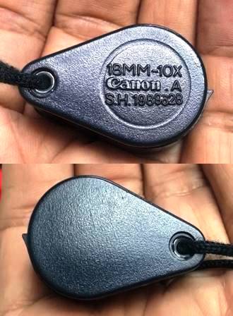กล้องส่องพระ ยี่ห้อ Canon รุ่น A.SH1989628 ขนาด 18 มิลลิเมตร กำลังขยาย 10 เท่า