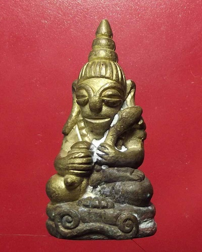 พระอุปคุต  ปราบมาร  เนื้อโลหะหล่อโบราณ หลวงปู่บุญ โสภโณ วัดทุ่งเหียง รุ่นฉลองอายุ 82 ปลุกเสกไตรมาส 2