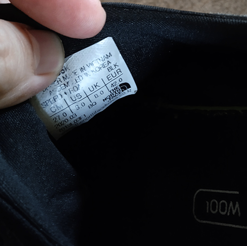 รองเท้า The North Face ของแท้ สีดำ