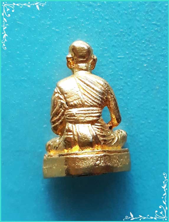 ..ลป.ขวัญ วัดบ้านไร่ พจ. พระรูปหล่อ ลอยองค์ กะไหล่ทอง พิมพ์เล็ก..