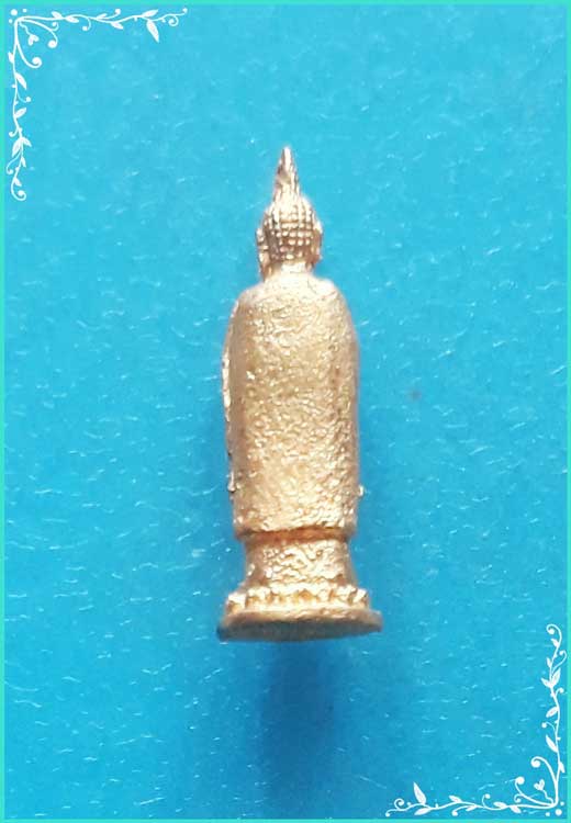 ..ลพ.โต วัดอินทรวิหาร กทม พระรูปหล่อ ลอยองค์ กระไหล่ทอง ยืนอุ้มบาตร รุ่น สรงน้ำพระ ปี 42 พิมพ์จิ๋ว..