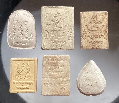 พระเนื้อผงหลวงพ่อเปิ่น วัดบางพระ/ลพ.อวยพร วัดดอนยายหอม/หลวงพ่อวัดไร่ขิงรวม6องค์