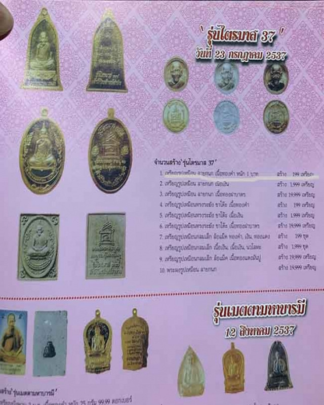 หลวงพ่อเกษม เขมโก เนื้อเงิน รุ่นไตรมาส37..1ใน1999เหรียญ⭐⭐