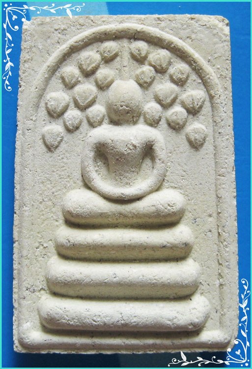 ..ลพ.สอน วัดศาลเจ้า ปท. พระสมเด็จ พิมพ์ปรกโพธิ์ รุ่นแรก เนื้อผงเก่าๆ หลังเรียบ ปี 34..