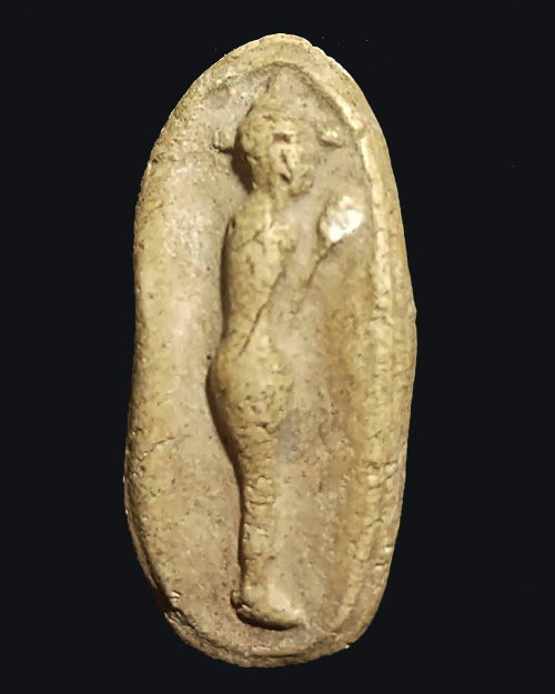 พระผง พิมพ์วันทาเสมา เนื้อขาว ไม่ทราบที่