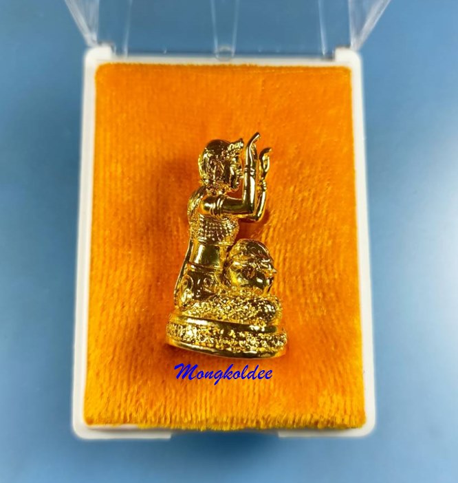 รูปหล่อพระแม่นางกวัก กวักมือซ้าย-ขวา รุ่นสร้างพระมหาเจดีย์ วัดนก กรุงเทพ ปี48