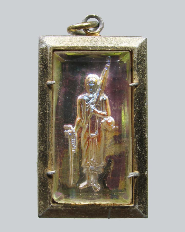 ล๊อกเก็ตพระสิวลี หลังยันต์ นะชาลีติ หลวงพ่อสำเนียง อยู่สถาพร วัดเวฬุวนาราม จ.นครปฐม