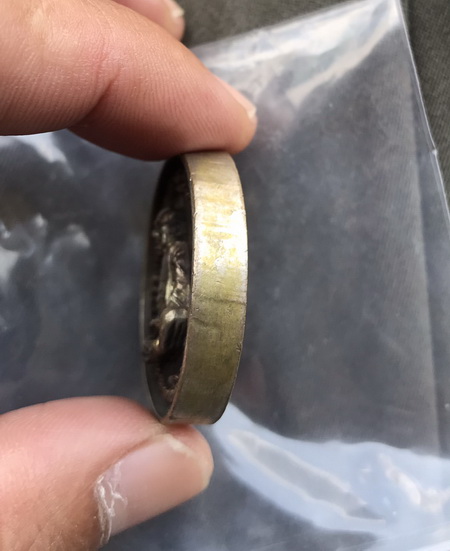 ((เคาะเดียวแดง)) เหรียญล้อแม็คหลวงพ่อเงิน หลังกรมหลวงฯ 