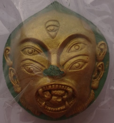 พระอินทร์จำแลง สี่หูห้าตา ครูบาบุญยัง วัดห้วยน้ำอุ่น เนื้อผง " รุ่นบันไดสวรรค์ "รุ่นสุดท้าย ฝังตะกรุ