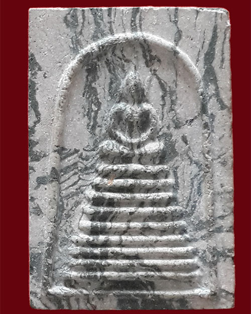 พระสมเด็จเนื้อเกษรลาย พิมพ์ 9 ชั้น วัดเจ้าอาม กรุงเทพฯ ปี 2516