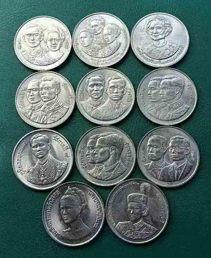 เหรียญ 10 บาท ต่างวาระ จำนวน 11เหรียญ   สวย ไม่ผ่านการใช้