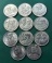 เหรียญ 10 บาท ต่างวาระ จำนวน 11เหรียญ   สวย ไม่ผ่านการใช้