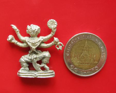 หนุมานหล่อโบราณ 4 กร รุ่นแรก หลวงพ่อแล วัดพระทรง จ.เพชรบุรี เนื้อช้อนส้อม ปี 2521