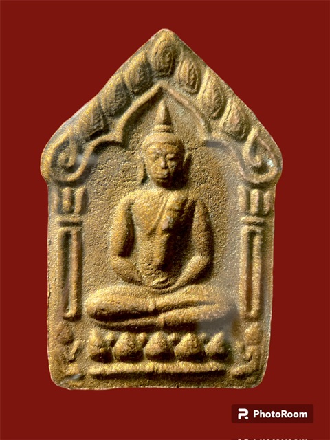 พระขุนแผนผงพรายกุมาร เนื้อชมพู ทางทองบรอนซ์ ฝังตะกรุด หลวงพ่อสาคร ปี 2546 วัดหนองกรับ