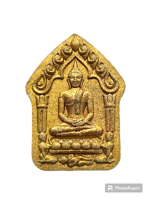  พระขุนแผนเสน่ห์จันทร์ พิมพ์ใหญ่ เนื้อขาวพุทธคุณ ปัดทอง หลวงพ่อนัส วัดอ่าวใหญ่