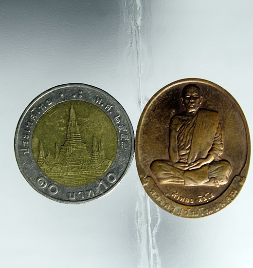 E330เหรียญหลวงพ่อคำพอง ติสฺโส วัดถ้ำกกดู่ จ.อุดรธานี ปี 2548 บล็อกกองกษาปณ์ เนื้อทองแดง สภาพสวยๆ