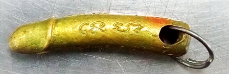 ปลัดขิกหลวงพ่อฟูวัดบางสมัครเนื้อทองเหลือง