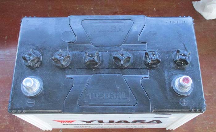 แบตมือสอง  YUASA 105D31L  ขั้ว L   90 แอมป์   สภาพเหมือนใหม่