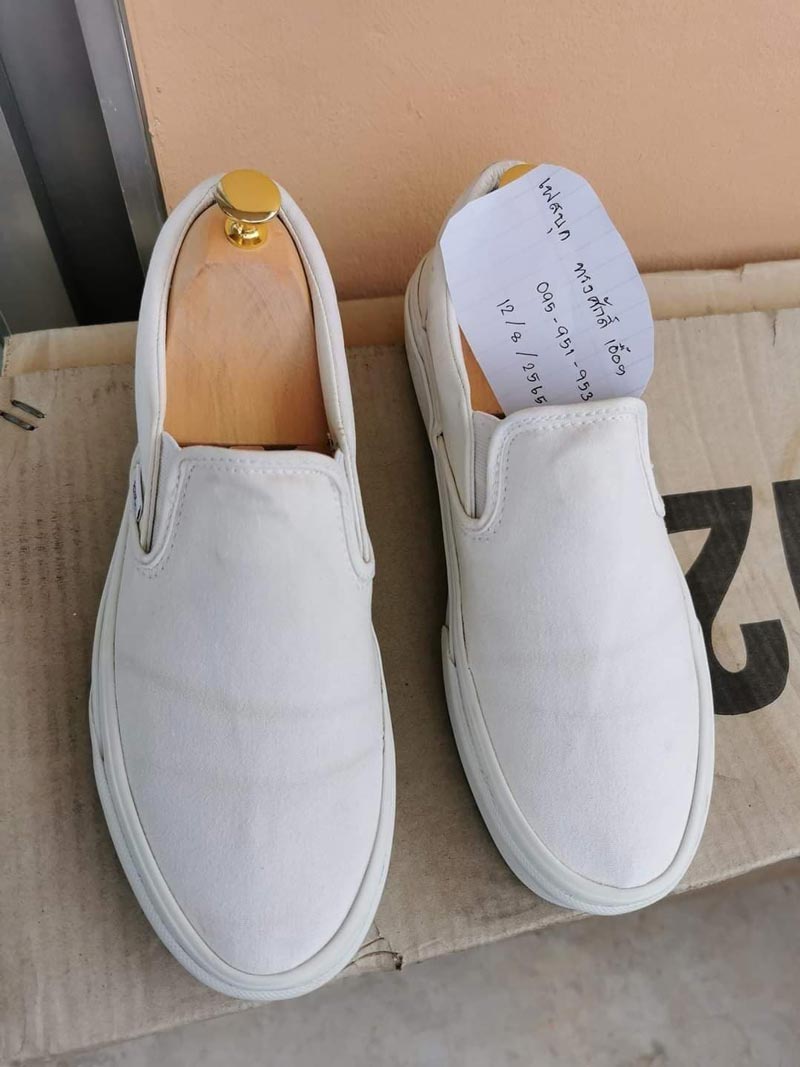 รองเท้า van slip on - True White มือสอง