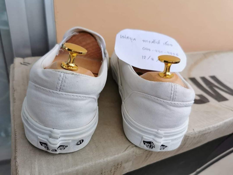 รองเท้า van slip on - True White มือสอง