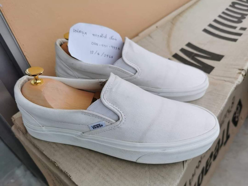 รองเท้า van slip on - True White มือสอง