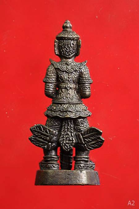 รูปหล่อท้าวเวสสุวรรณ เมืองโบราณอู่ทอง จ.สุพรรณบุรี มีจาร พร้อมกล่องเดิม