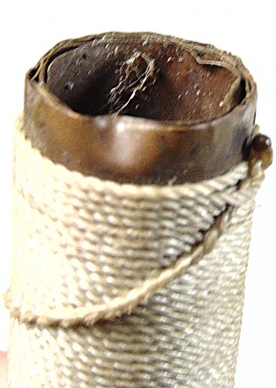 ตะกรุดโทน ทองแดง  (ได้จากจังหวัดปราจีนบุรี) ขนาดยาว ๕ นิ้ว