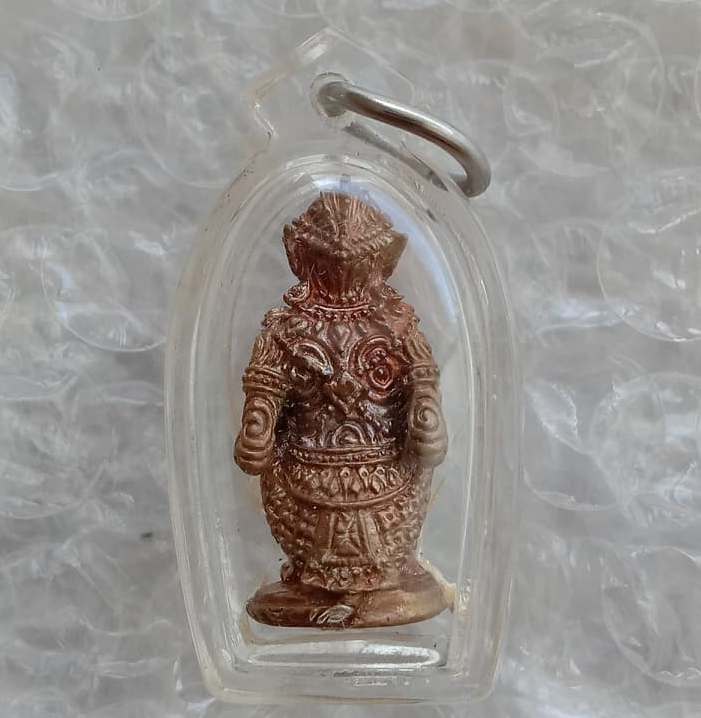 หนุมานมหาปราบไตรจักร หลวงพ่อสาคร วัดหนองกรับ ระยอง ปี2555 เนื้อชนวนทองแดง เลข2516+ เลี่ยมกันน้ำพร้อม