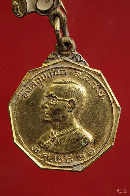 เหรียญในหลวงรัชกาลที่ 9 องค์อุปถัมภ์ ลสชบ. ปี 2521 วัดสุรชายาราม(หลุมดิน) ราชบุรี เหรียญกรรมการ