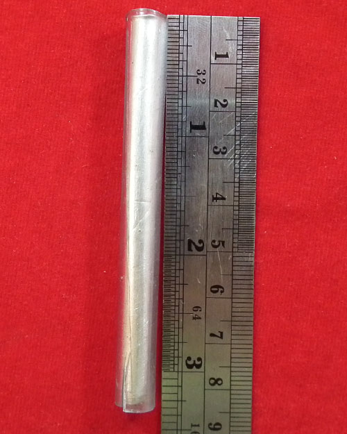 แผ่นเงินแท้จารกำกับหลวงปู่หนูเพชร ปัญญาวุโธ ขนาด ๒.๕ X ๓ นิ้ว 