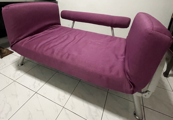 โซฟาเบาะผ้า 2ที่นั่ง ปรับนอนได้ 180องศา  มือสองสภาพดี