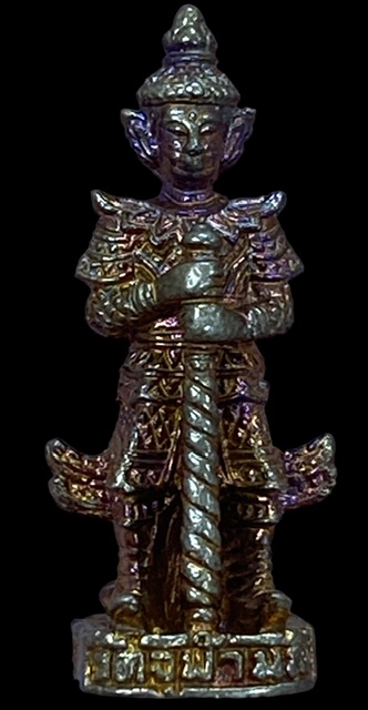 รูปหล่อลอยองค์ ท้าวเวสสุวรรณ 2 หน้า ปีพ.ศ. 2545 วัดจุฬามณี สมุทรสงคราม