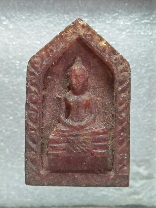 พระผงเคลือบ สูง  4  เซนฯ ไม่ทราบวัด