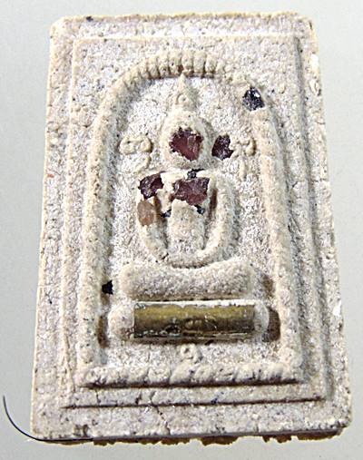 สมเด็จคะแนนรุ่นแรก (นะปัดตลอด) หลวงพ่อนวณ วัดแก้วเจริญ จ สมุทรสงคราม ตะกรุด พลอย เกศา